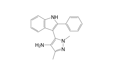 3-(4-Amino-1,3-dimethylpyrazol-5-yl)-2-phenylindole