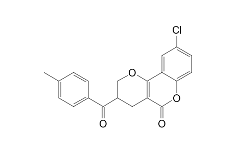 3-(4-METHYLBENZOYL)-9-CHLORO-3,4-DIHYDRO-2H,5H-1-BENZOPYRANO-[4,3-B]-PYRAN-5-ONE