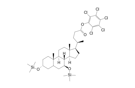 3.alpha.,7.alpha.-bis(trimethylsilyl)ursodeoxycholic acid-pentachlorophenyl ester