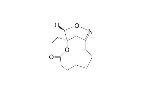 (+/-)-1-ETHYL-13-HYDROXY-2,12-DIOXA-11-AZABICYCLO-[8.3.1]-TETRADEC-10-EN-3-ONE