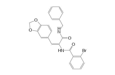 N-{(E)-2-(1,3-benzodioxol-5-yl)-1-[(benzylamino)carbonyl]ethenyl}-2-bromobenzamide