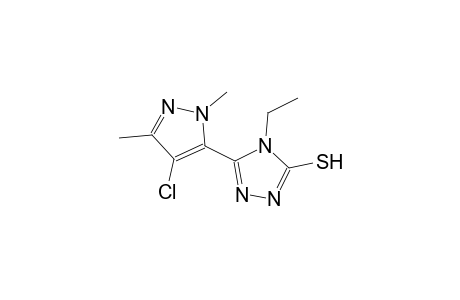 5-(4-chloro-1,3-dimethyl-1H-pyrazol-5-yl)-4-ethyl-4H-1,2,4-triazole-3-thiol