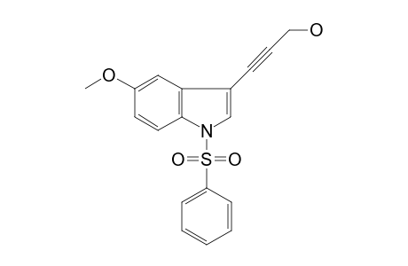 3-(5-methoxy-1-phenylsulfonylindol-3-yl)prop-2-yn-1-ol