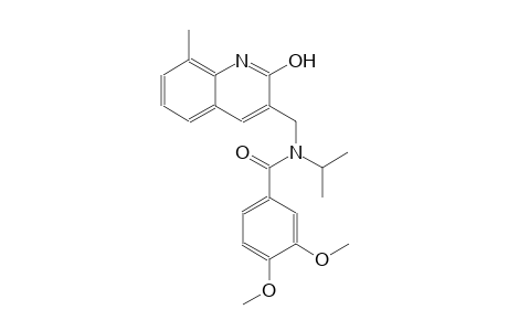 N-[(2-hydroxy-8-methyl-3-quinolinyl)methyl]-N-isopropyl-3,4-dimethoxybenzamide