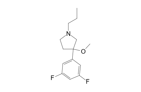 3-(3,5-DIFLUOROPHENYL)-3-METHOXY-1-PROPYLPYRROLIDINE