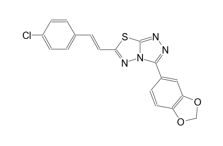 [1,2,4]triazolo[3,4-b][1,3,4]thiadiazole, 3-(1,3-benzodioxol-5-yl)-6-[(E)-2-(4-chlorophenyl)ethenyl]-