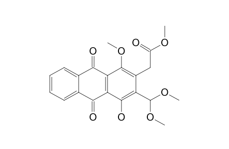 METHYL-2-(3-DIMETHOXY-METHYL-4-HYDROXY-1-METHOXY-9,10-DIOXO-9,10-DIHYDRO-ANTHRACEN-2-YL)-ACETATE