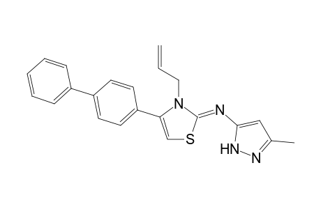 (Z)-N-[3-Allyl-4-(biphenyl-4-yl)thiazol-2(3H)-ylidene]-3-methyl-1H-pyrazol-5-amine