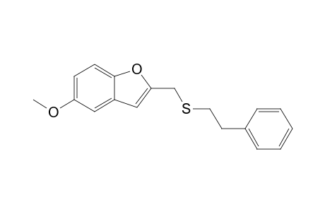 5-Methoxy-2-[(phenethylsulfanyl)methyl]benzofuran