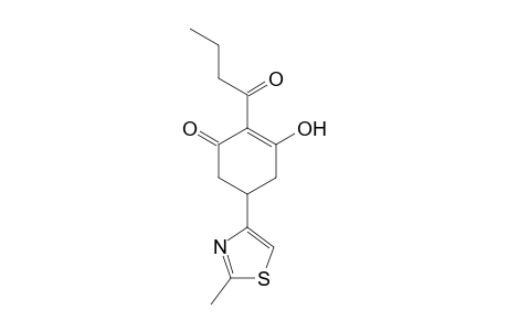 2-Cyclohexen-1-one, 3-hydroxy-5-(2-methyl-4-thiazolyl)-2-(1-oxobutyl)-