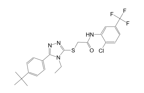 2-{[5-(4-tert-butylphenyl)-4-ethyl-4H-1,2,4-triazol-3-yl]sulfanyl}-N-[2-chloro-5-(trifluoromethyl)phenyl]acetamide