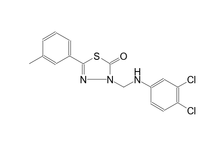 3-[(3,4-dichloroanilino)methyl]-5-(3-methylphenyl)-1,3,4-thiadiazol-2(3H)-one