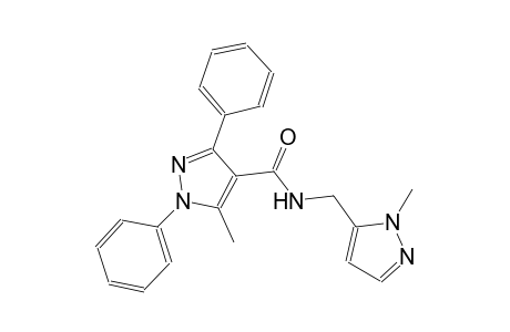5-methyl-N-[(1-methyl-1H-pyrazol-5-yl)methyl]-1,3-diphenyl-1H-pyrazole-4-carboxamide