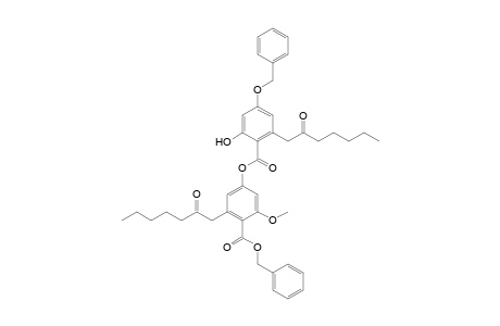 benzyl 4-[4'-benzyloxy-2'-hydroxy-6'-(2''-oxoheptyl)-benzoyloxy]-2-methoxy-6-(2-oxoheptyl)benzoate