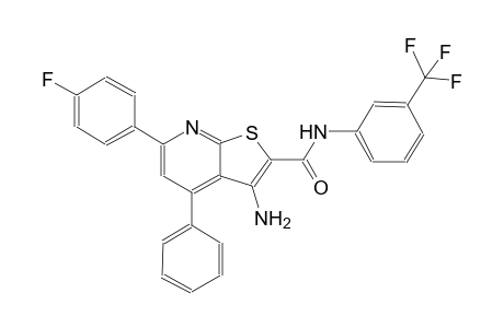 3-amino-6-(4-fluorophenyl)-4-phenyl-N-[3-(trifluoromethyl)phenyl]thieno[2,3-b]pyridine-2-carboxamide