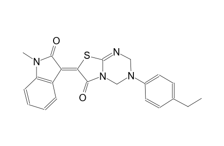 2H-thiazolo[3,2-a][1,3,5]triazin-6(7H)-one, 7-(1,2-dihydro-1-methyl-2-oxo-3H-indol-3-ylidene)-3-(4-ethylphenyl)-3,4-dihydro-, (7Z)-