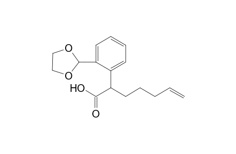 2-[2-(1,3-dioxlan-2-yl)phenyl]hept-6-enoic acid