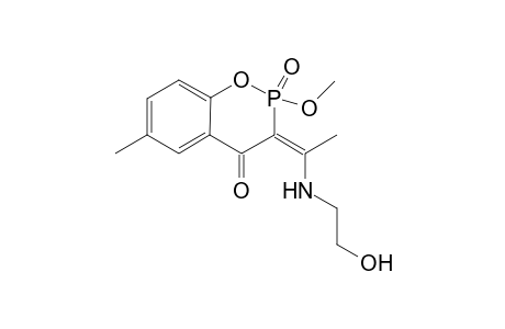 2-Methoxy-6-methyl-3-[1'-(ethanolamino)ethylidene]-2,3-dihydro-2,4-dioxo-2-.lambda.5-benzo[e]-[1,2]-oxaphosphinane