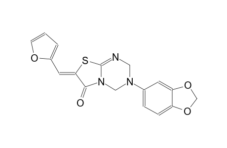 2H-thiazolo[3,2-a][1,3,5]triazin-6(7H)-one, 3-(1,3-benzodioxol-5-yl)-7-(2-furanylmethylene)-3,4-dihydro-, (7Z)-