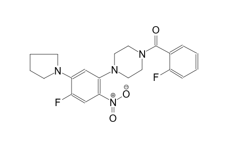 [4-(4-fluoranyl-2-nitro-5-pyrrolidin-1-yl-phenyl)piperazin-1-yl]-(2-fluorophenyl)methanone