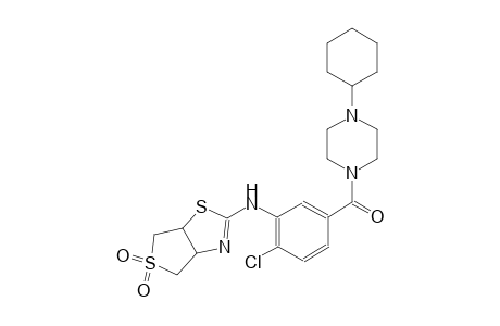 thieno[3,4-d]thiazol-2-amine, N-[2-chloro-5-[(4-cyclohexyl-1-piperazinyl)carbonyl]phenyl]-3a,4,6,6a-tetrahydro-, 5,5-dioxide