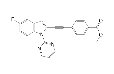 Methyl-4-{[5-fluoro-1-(pyrimidin-2-yl)-1H-indol-2-yl]ethynyl}benzoate
