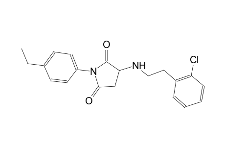 3-{[2-(2-chlorophenyl)ethyl]amino}-1-(4-ethylphenyl)-2,5-pyrrolidinedione
