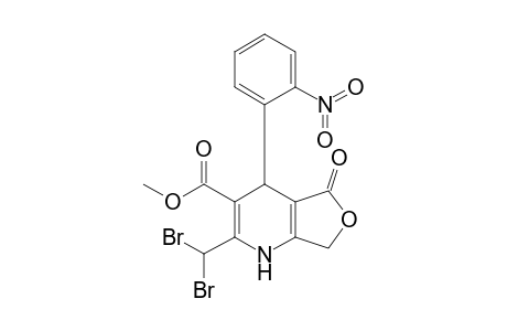 Methyl 2-(dibromomethyl)-4-(2'-nitrophenyl)-5-oxo-1,4,5,7-tetrahydro-furo[3,4-b]pyridine-3-carboxylate