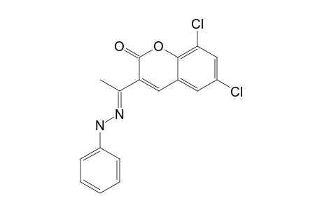 6,8-DICHLORO-3-[1-(PHENYLHYDRAZONO)-ETHYL]-CHROMEN-2-ONE