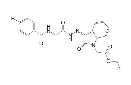 ethyl [(3Z)-3-({[(4-fluorobenzoyl)amino]acetyl}hydrazono)-2-oxo-2,3-dihydro-1H-indol-1-yl]acetate