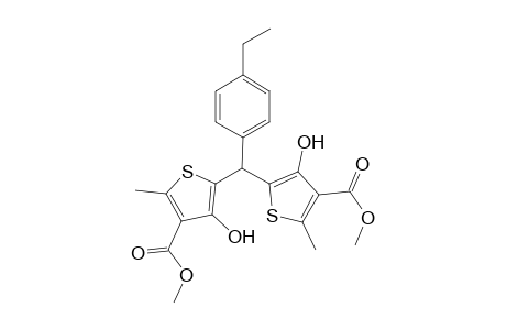 5-[(4-carbomethoxy-3-hydroxy-5-methyl-2-thienyl)-(4-ethylphenyl)methyl]-4-hydroxy-2-methyl-thiophene-3-carboxylic acid methyl ester