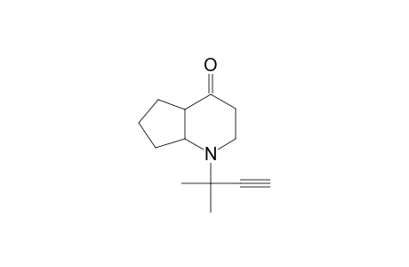 4H-cyclopenta[b]pyridin-4-one, 1-(1,1-dimethyl-2-propynyl)octahydro-, (4aR,7aS)-