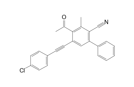 4-Acetyl-5-((4-chlorophenyl)ethynyl)-3-methyl-[1,1'-biphenyl]-2-carbonitrile