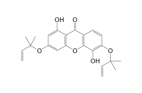 1,5-Dihydroxy-3,6-bis(2-methylbut-3-en-2-yloxy)-9H-xanthen-9-one