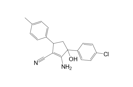 2-Amino-3-cyano-1-(4'-chlorophenyl)-4-(4'-methylphenyl)-2-cyclopenten-1-ol