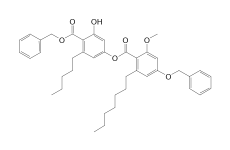 benzyl 4-(4'-benzyloxy-6'-heptyl-2'-methoxybenzoyloxy)-2-hydroxy-6-pentylbenzoate