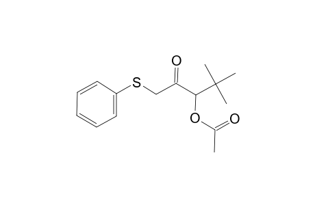 2,2-Dimethyl-1-[(phenylsulfanyl)acetyl]propyl acetate