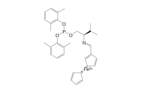 Bis(2,6-dimethylphenyl) (2R)-2-(Ferrocenylideneamino)-3-methylbutyl Phosphite