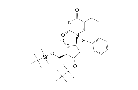 3',5'-DI-O-(TERT.-BUTYLDIMETHYLSILYL)-2'-DEOXY-5-ETHYL-1'-PHENYLTHIO-4'-THIO-BETA-URIDINE-(R)-SULFOXIDE