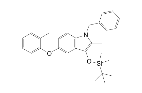 1-Benzyl-3-(tert-butyldimethylsiloxy)-2-methyl-5-(2-methylphenoxy)-1H-indole