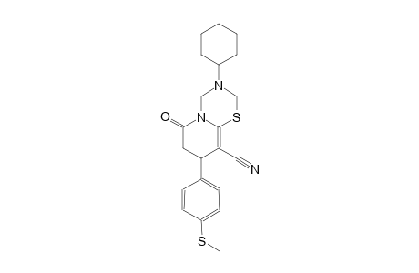 2H,6H-pyrido[2,1-b][1,3,5]thiadiazine-9-carbonitrile, 3-cyclohexyl-3,4,7,8-tetrahydro-8-[4-(methylthio)phenyl]-6-oxo-