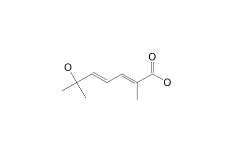 LITSEACUBEBIC-ACID;2,6-DIMETHYL-6-HYDROXY-(2E,4E)-HEPTA-2,4-DIENE-ACID