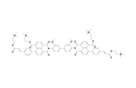 1,4'-Bis[5-(2'-trimethylsilylethoxycarbonyl)-6-(4'-(2"-trimethylsilylethoxycarbonylethenyl)phenyl)-2H,9H-naphtho[1,8a,8:c,d]pyridine-2,9-dione]-2,3'-dimethoxybiphenyl