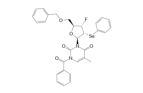 1-(5-O-BENZYL-2,3-DIDEOXY-3-FLUORO-2-PHENYLSELENYL-BETA-D-RIBOFURANOSYL)-N(3)-BENZOYLTHYMINE