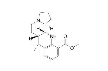 Methyl (6aS,12aR,12bS)-1,2,3,5,6,6a,7,12,12a,12b-decahydro-7,7-dimethylindolizino-[8,7-b]quinoline-11-carboxylate