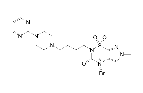 6-METHYL-2-[4-[1-[4-(2-PYRIMIDINYL)-PIPERAZINYL]]-BUTYL]-4,6-DIHYDROPYRAZOLO-[4,3-E]-[1,2,4]-THIADIAZIN-3(4H)-ONE-1,1-DIOXIDE-MONO-HYDROBROMIDE