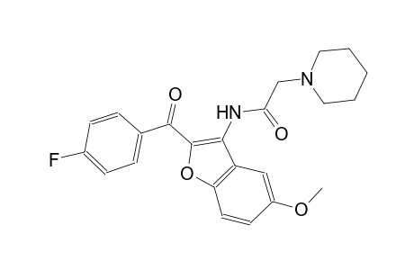 N-[2-(4-fluorobenzoyl)-5-methoxy-1-benzofuran-3-yl]-2-(1-piperidinyl)acetamide