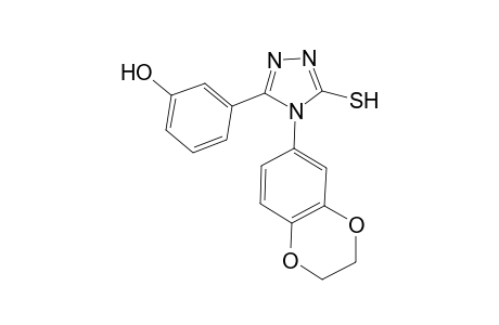 3-[4-(2,3-dihydro-1,4-benzodioxin-6-yl)-5-sulfanyl-4H-1,2,4-triazol-3-yl]phenol