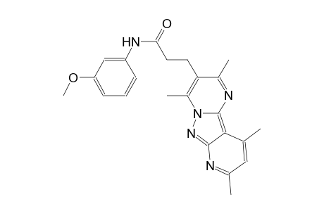 pyrido[2',3':3,4]pyrazolo[1,5-a]pyrimidine-3-propanamide, N-(3-methoxyphenyl)-2,4,8,10-tetramethyl-
