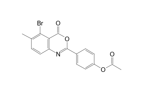 4-(5-Bromo-6-methyl-4-oxo-4H-3,1-benzoxazin-2-yl)phenyl acetate